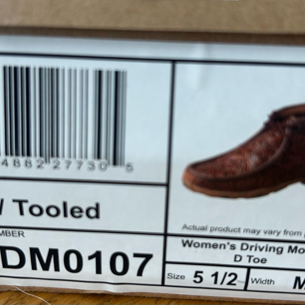 Twisted x Women’s Brown Tooled Leather Chukka Moccasin Driving Shoes NWT Sz. 5.5 - Picture 10 of 10